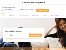 Tablet Screenshot of kredietconcurrent.nl